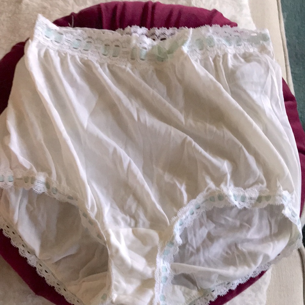 4 Vintage “ OLGA “ dead stock size nylon panties, baby doll sexy innocent,lace